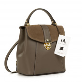 Rucsac dama din piele naturala DiAmanti Marco Taupe Scuro